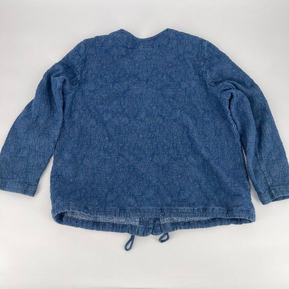 Pure Jill Indigo quilted matelasse jacquard jacket - Picture 9 of 9